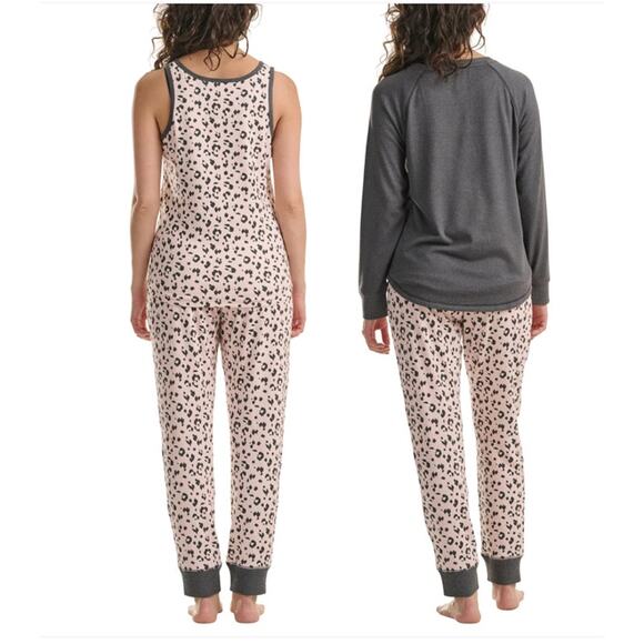 Karen Neuburger 3 Piece Printed Soft Pajama Lounge Set Womens Size XL Grey New - Picture 3 of 9